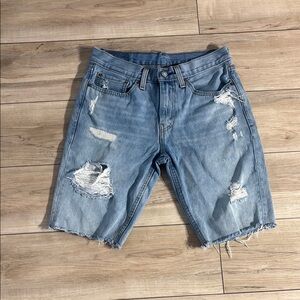 Levi's Blue Jean Shorts Distressed Cut-Off